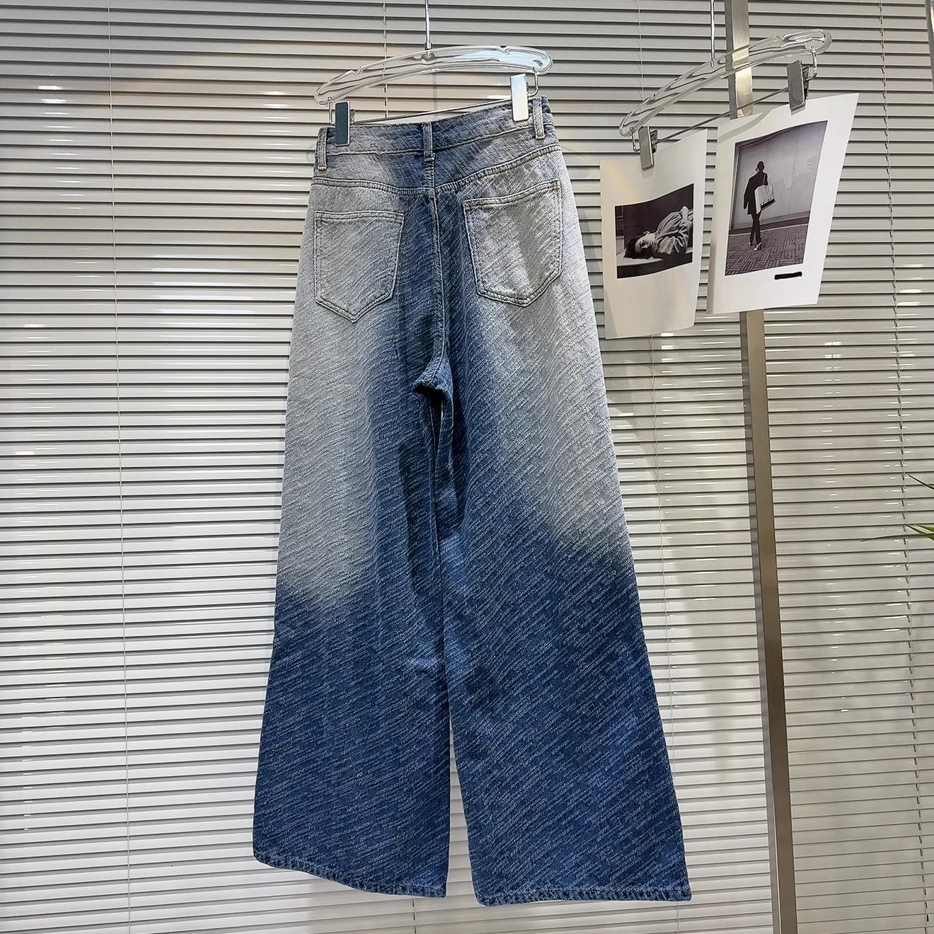 Women's Spring New Fashion Pearl Bead Sleeveless Tube Tops Feminine Pocket Decoration Wide Leg Jeans Women’s Chic Pant Sets - Image 4