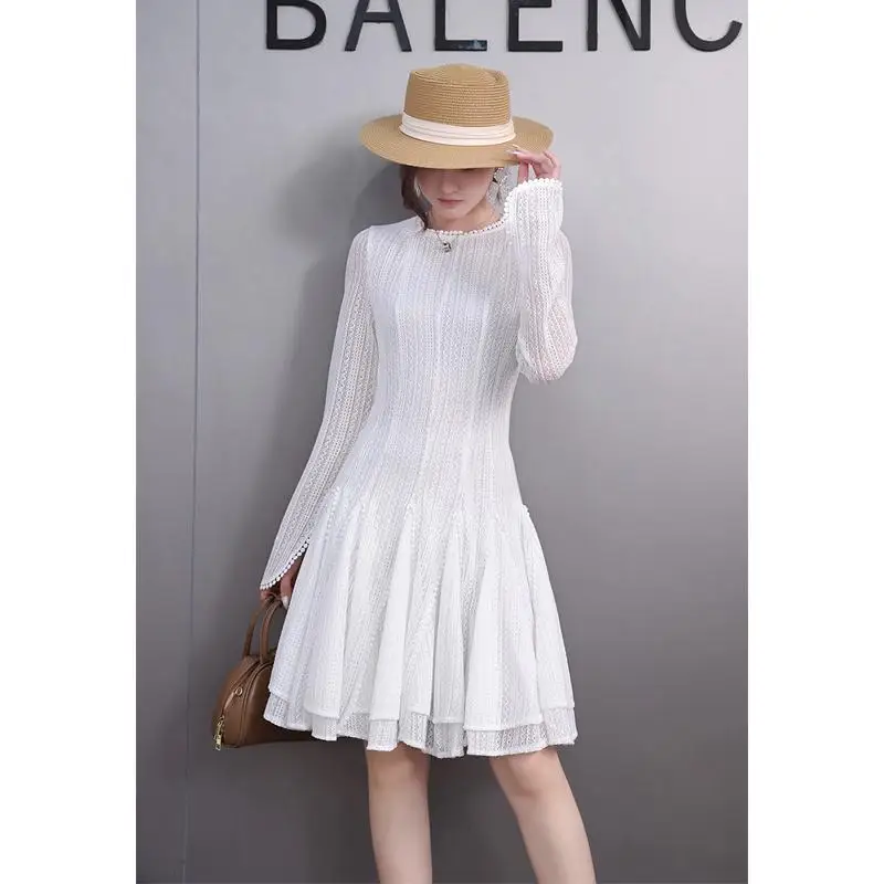 Spring New Lace Dress Elegant Ladylike Niche Design Fashionable Slim Fit Fluffy Skirt Women's Short Dress vestido de mujer - Image 5