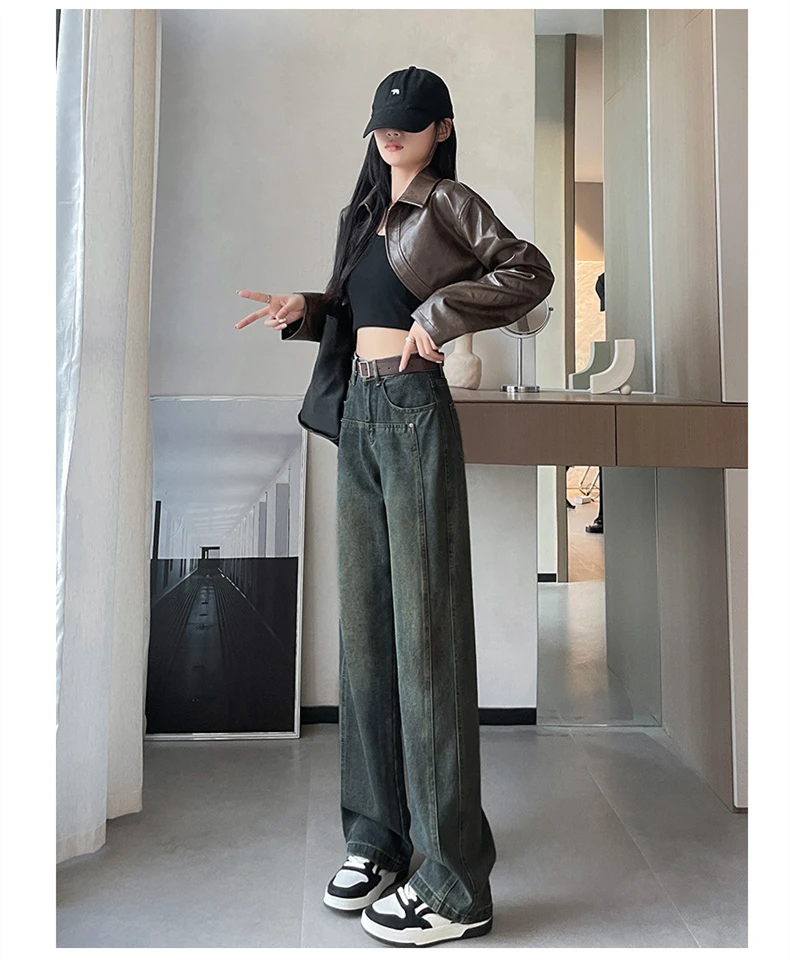 new spring autumn fashion casual plus size brand female women girls straight jeans