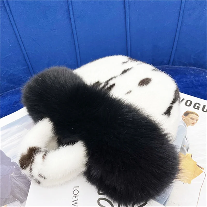 Women's Fashion Designer Fur Bag New Women's Luxury Mink Fur Handbag Women's Wedding Party Bag Shoulder Wrapping Grass - Image 4