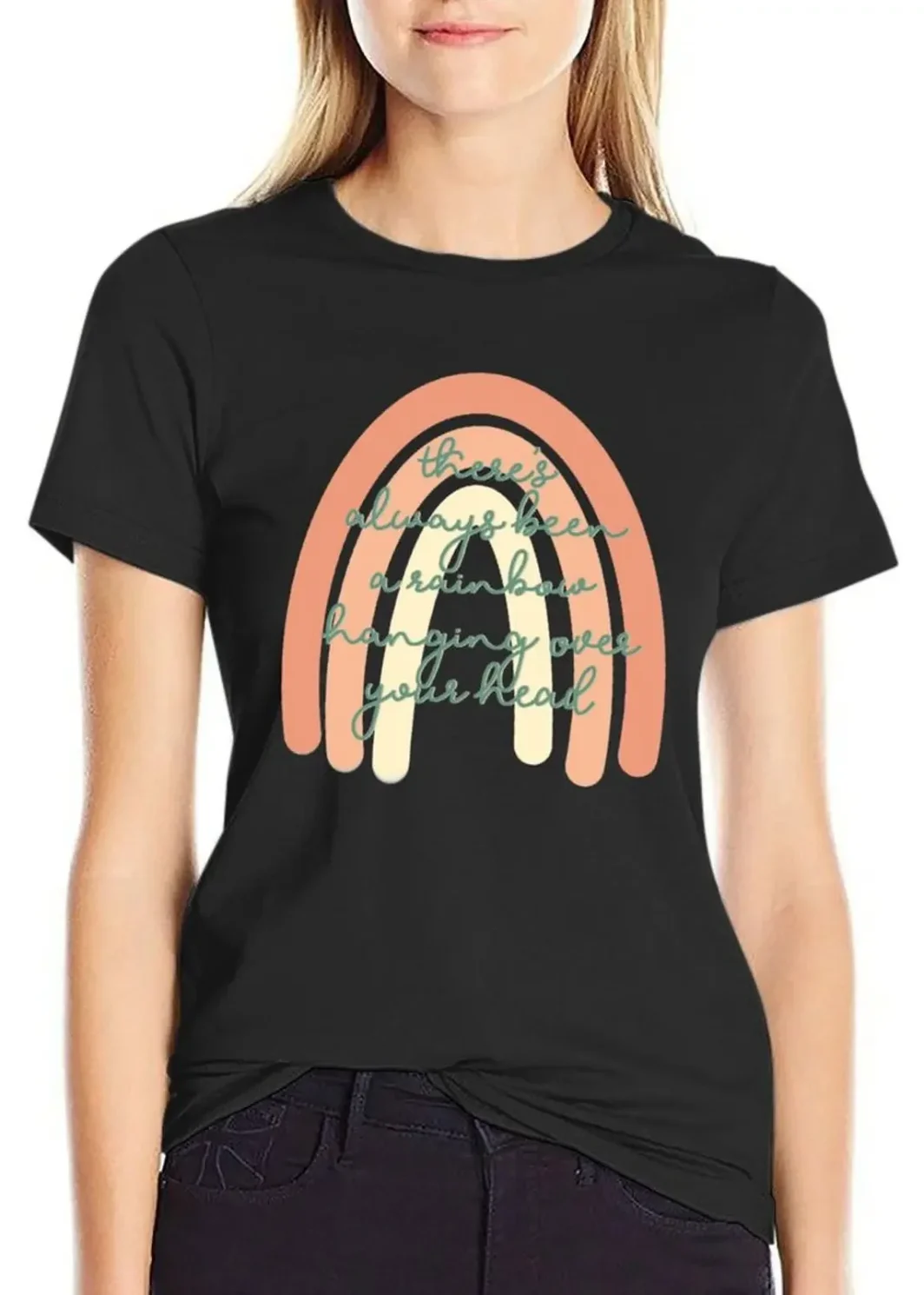 there＊s always been a rainbow kacey musgraves T-Shirt tops Aesthetic clothing anime t-shirt dress for Women graphic
