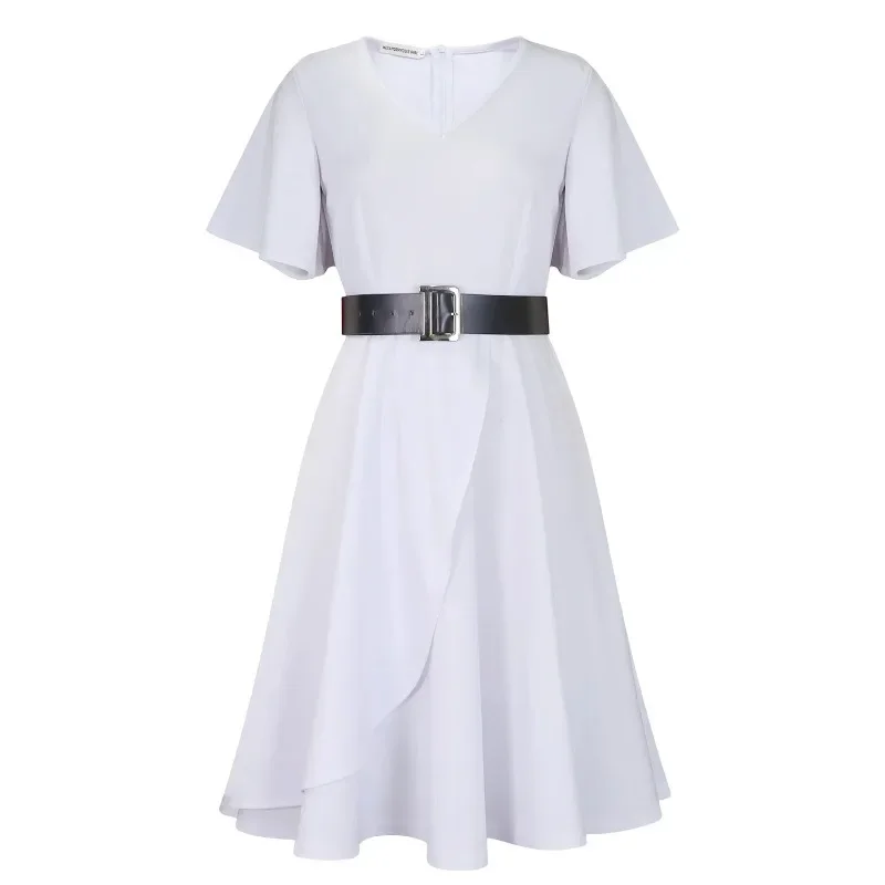 S-3XL Plus Size Dashiki African Dresses for Women Summer Elegant Short Sleeve V-neck Pleat Dress Outfits African Clothes Gowns