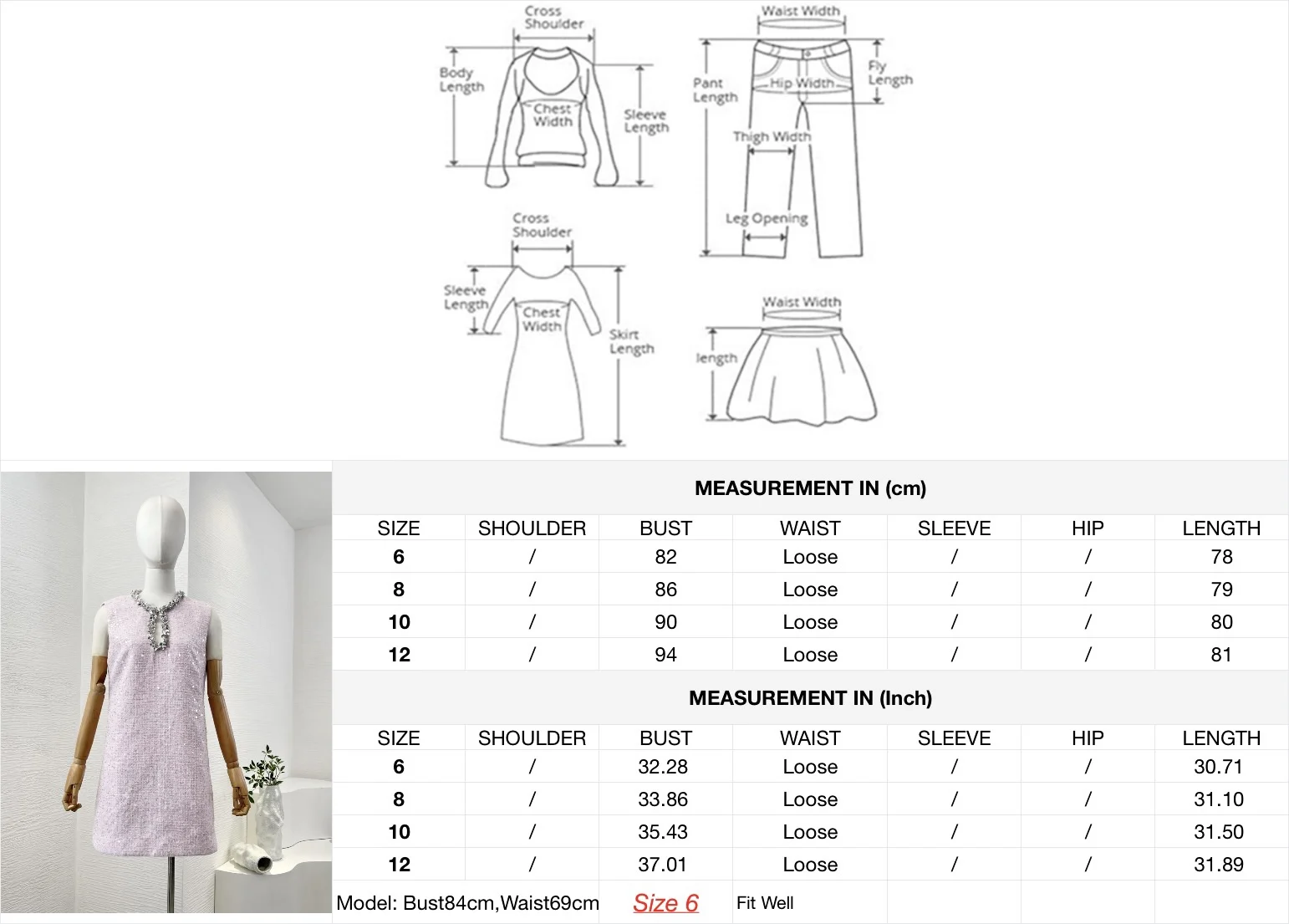 New Daily Office Lady Diamonds Sequins Pink Sleeveless Beading Mini Women‘s Dress - Image 3