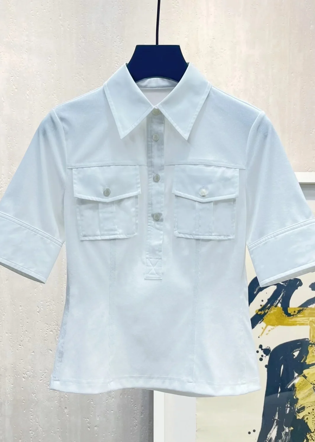 Ladies' Women's 25 new shirts shirt collar short sleeved T-shirt Female Clothing Women T-shirt